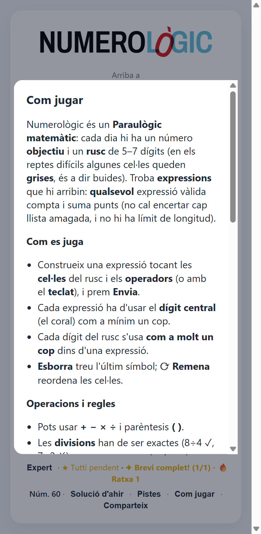 Instruccions del joc